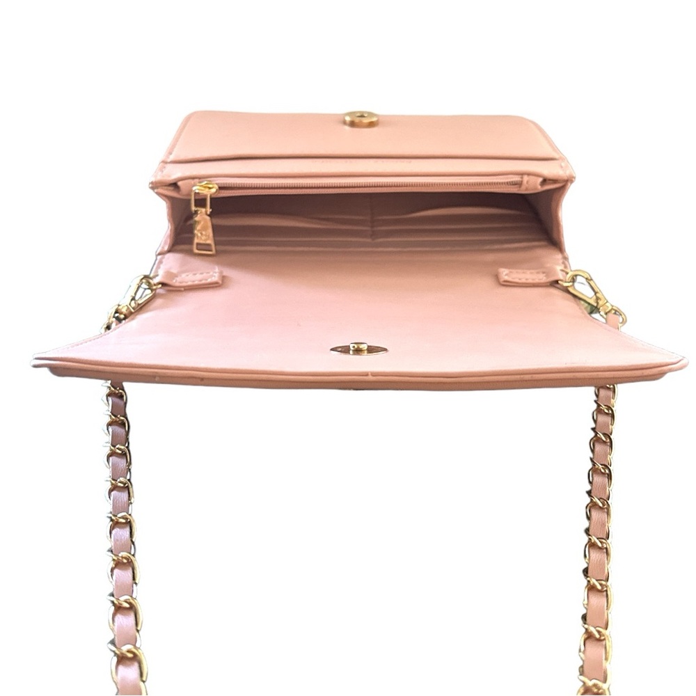 NEW NWT Small Pleated Crossbody Bag in Blush/Gold
Badgley Mischka Collection - Picture 2 of 12